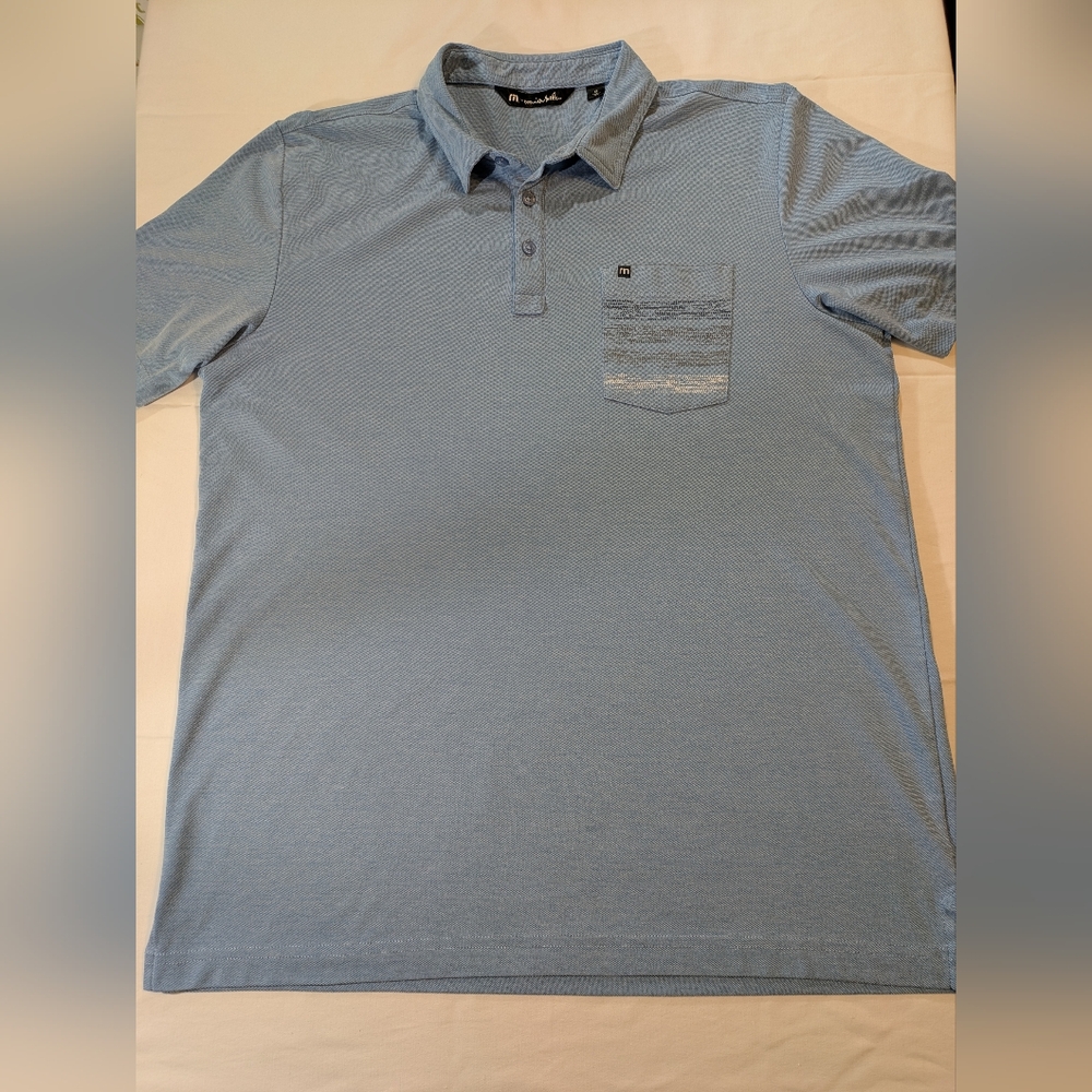 Travis Mathew Blue Polo Shirt Relaxed Fit